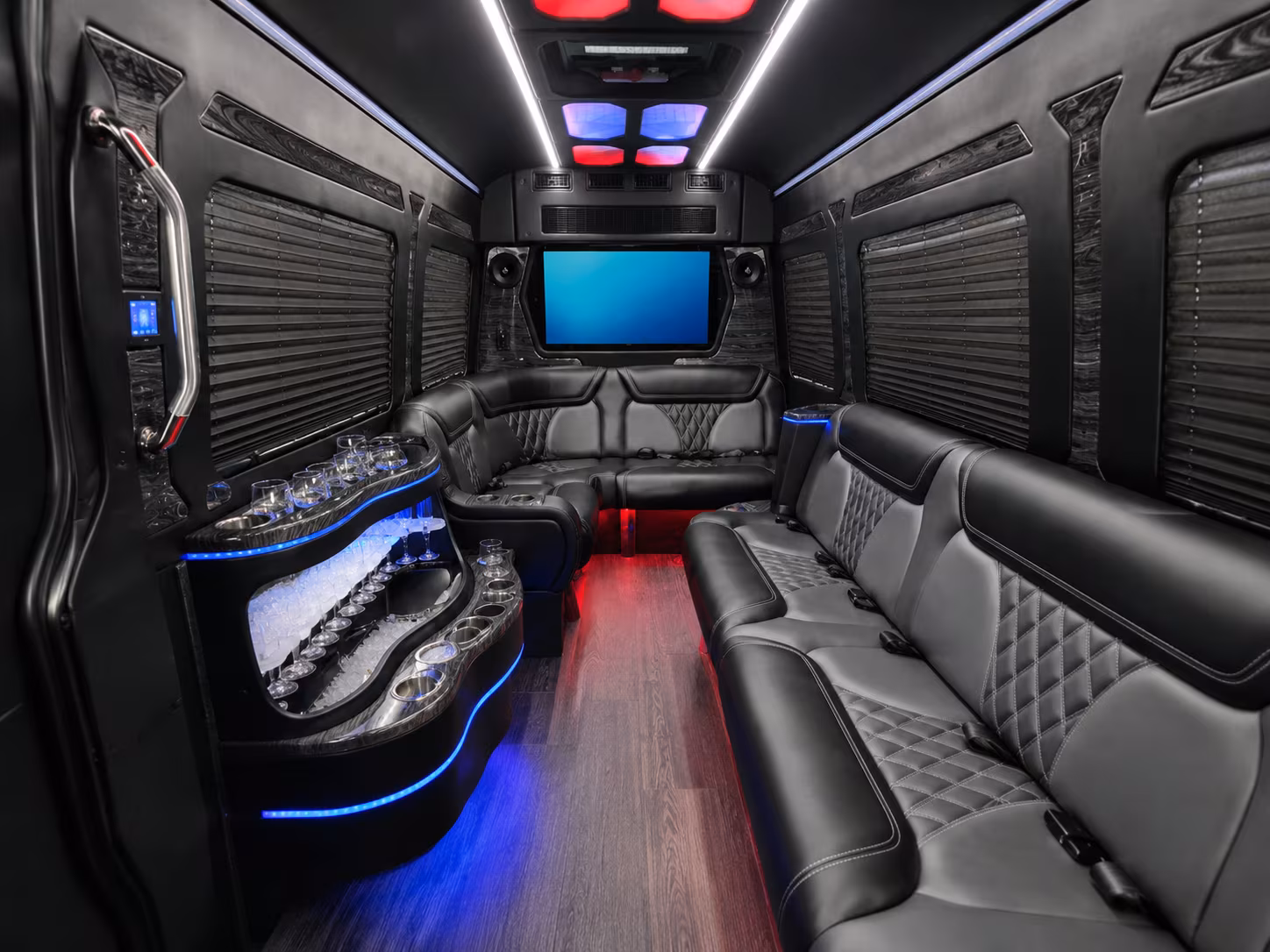 worcester 50 passenger party bus interior