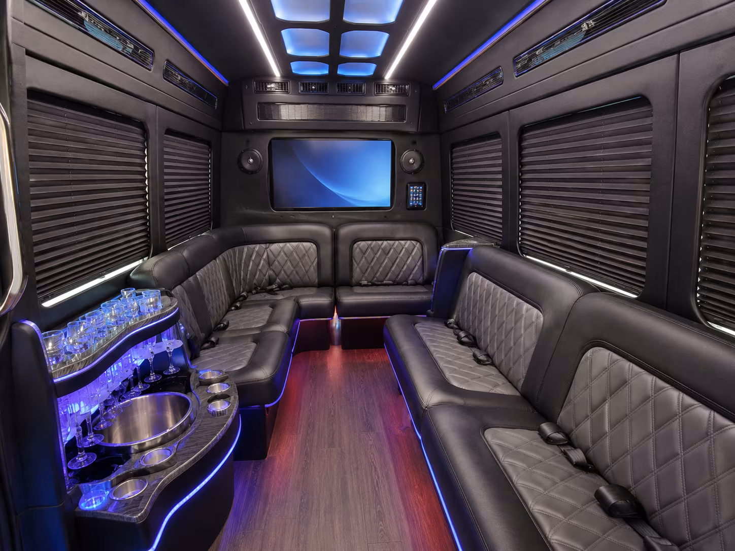 worcester party bus interior